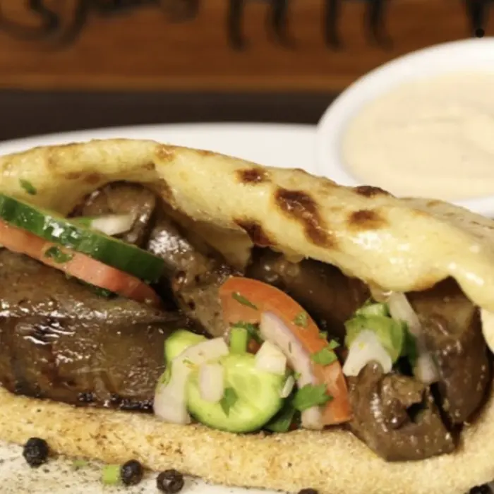 Liver On Charcoal Sandwich